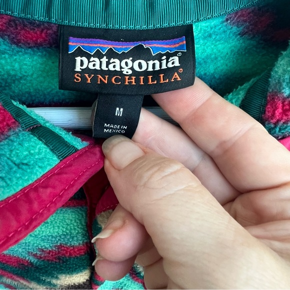 Patagonia Synchilla Aztec Multicolor Pullover Snap T Fleece - Picture 8 of 9